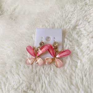 3 for $10 Pink Butterfly Earrings